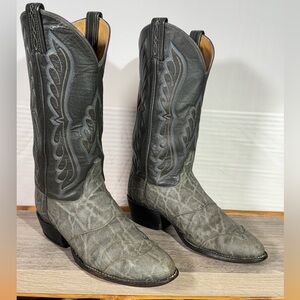 Vintage Tony Lama Men’s Gold Label Cowboy Boots Size 7.5 D Elephant USA
